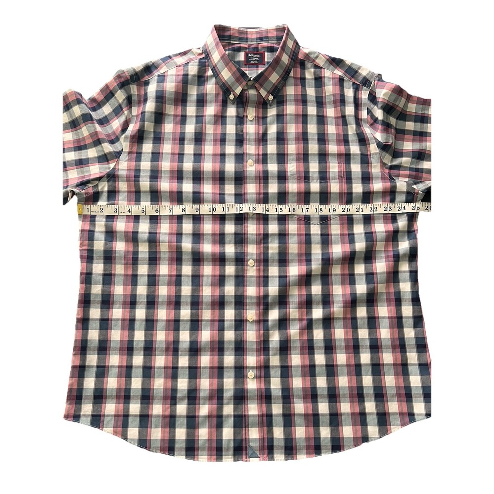 UNTUCKit Schwarz-WF Mens XXL Slim Fit Wrinkle Free Plaid Button Down Shirt - Picture 14 of 16